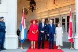 Königin Maxima bei ihrer Ankunft in Wien.
