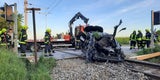 Pkw bei Crash mit Zug 20 Meter weit geschleudert