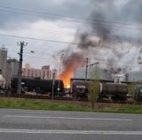 Unwetter über Wien: Brand in Raffinerie Schwechat
