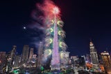 Silvester Dubai Burj Khalifa Feuerwerk