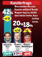Umfrage: Kurz klar vorne, Neos verlieren