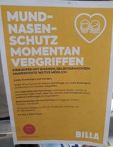 Masken Österreich Billa