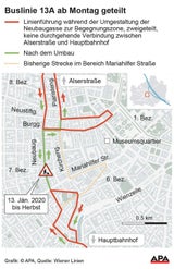 Das ändert sich ab Montag für Buslinie 13A