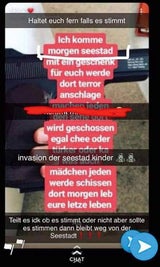 Terror-Drohung Seestadt Donaustadt