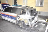 Polizeiwagen in Wien-Favoriten in Brand gesteckt