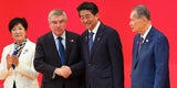IOC-Präsident Bach und Japans Regierungschef Shinzo Abe sind sich reinig