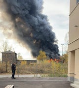 Großbrand über ganz Wien zu sehen