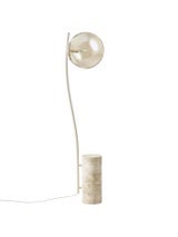 Kleine Stehlampe Cora mit Travertin-Fuß&nbsp;