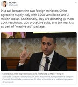 Wien beschenkt China mit OP-Masken, China dann Italien . . .