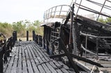 Vier Rundfahrtschiffe am Neusiedler See standen in Brand