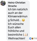 Straches "Geständnis": "Bin auch am Klimawandel schuld"