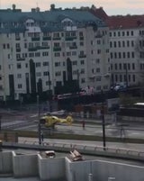 Hubschrauber-Rettungseinsatz am Karlsplatz