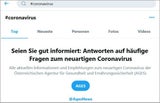 Twitter in Österreich mit "Corona-Tool"