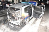 Polizeiauto angezündet