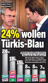 türkis blau umfrage