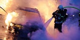 Brennendes Auto Westautobahn A1 bei Haag