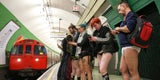 Menschen weltweit fahren ohne Hose U-Bahn