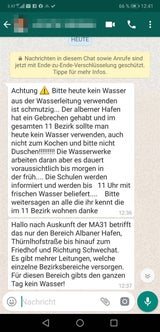 Kaputtes Rohr: Braunes Wasser in Wien-Simmering
