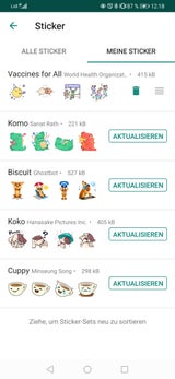WhatsApp hat jetzt eigene Corona-Impf-Sticker