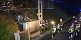Pkw gerät auf A2 in Vollbrand - ein Toter