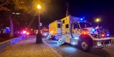 Mann zieht mit Schwert mordend durch die Stadt