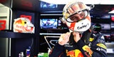 Max Verstappen in Red Bull Box
