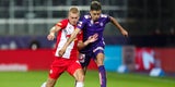 Cup-Fight: Salzburgs Kristensen im Zweikampf mit Austrias Pichler