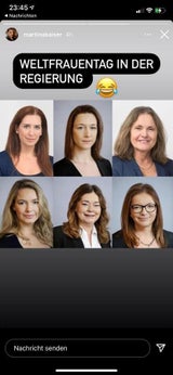 Moderatorin zeigt unsere Politiker als Frauen