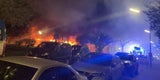 Feuer in der Großfeldsiedlung: Schwimmbad in Brand