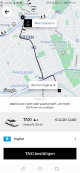 Uber in Wien jetzt teils doppelt so teuer