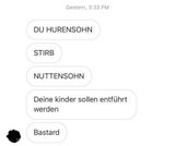 Hofer veröffentlicht Mord-Drohungen gegen seine Person