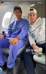 Dominic Thiem mit Bruder Moritz im Privatjet