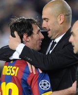 Dreamteam. Messi und Pepe Guardiola feierten große Erfolge gemeinsam