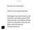 Hofer veröffentlicht Mord-Drohungen gegen seine Person