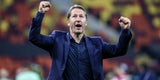 Teamchef Franco Foda jubelt über den 1:0-Sieg gegen die Ukraine