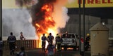 Schockmoment bei GP: F1-Bolide geht in Flammen auf!