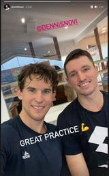 Zusammen mit Tennis-Kumpel Dennis Novak schuftet Thiem für die Australian Open