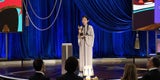 Chloe Zhao accepts the Oscar for Directing "Nomadland"