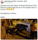 Polizei verspottet McLaren-Fahrer nach Crash