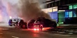 Aus Rache? Polizeiauto vor Wache abgefackelt