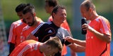 Bianchi bei einem Trainingscamp 2012 - damals noch mit Arjen Robben in der Mannschaft