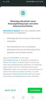 Wer hier nicht zustimmt, wird bei WhatsApp für immer gesperrt