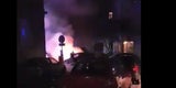 Spektakulärer Autobrand mitten in Wien