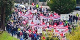Warnstreik vor MAN-Werk in Steyr