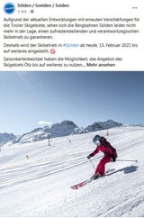 Testpflicht: Erstes Tiroler Skigebiet schließt