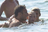 Fußball-Star Totti am Strand von Sabaudia