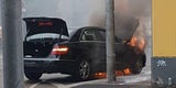 Wien: Mercedes geriet am Gürtel in Brand