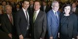 Köstinger, Van der Bellen, schwarzenegger, Kurz, Guterres