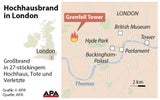 Hochhausbrand London Grafik