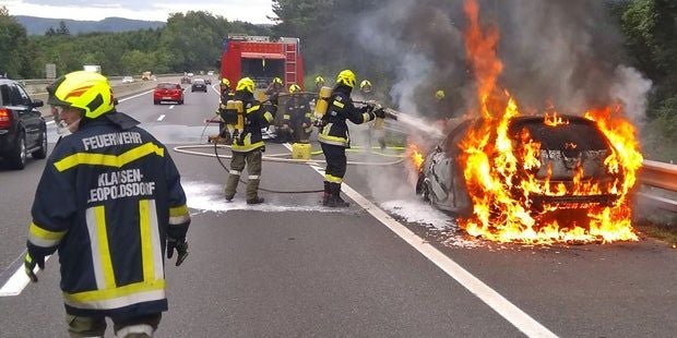 Fahrzeugbrand auf A21